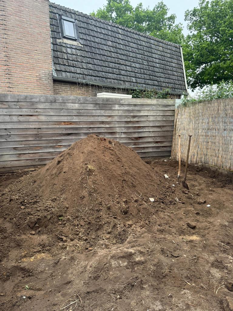 Zwart zand voor tuin of ophoogwerk, Tuin en Terras, Zand, Ophalen, Gebruikt, Ophoogzand