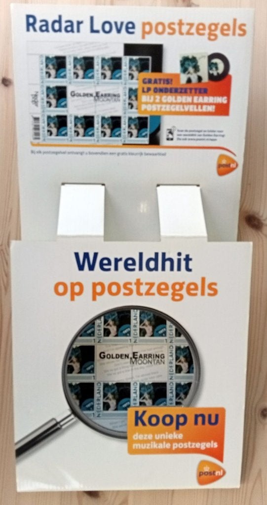 Golden Earring: Moontan Radar love postzegel promo bord., Ophalen of Verzenden, Gebruikt