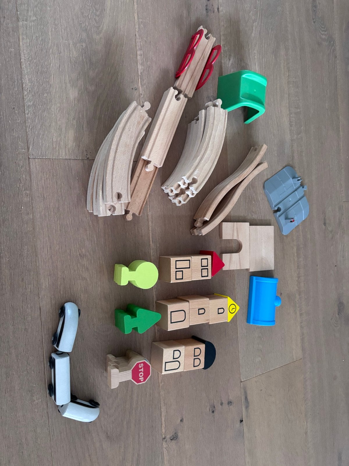 IKEA LILLABO Houten Treinset met Accessoires en Treinen, Ophalen of Verzenden, Gebruikt