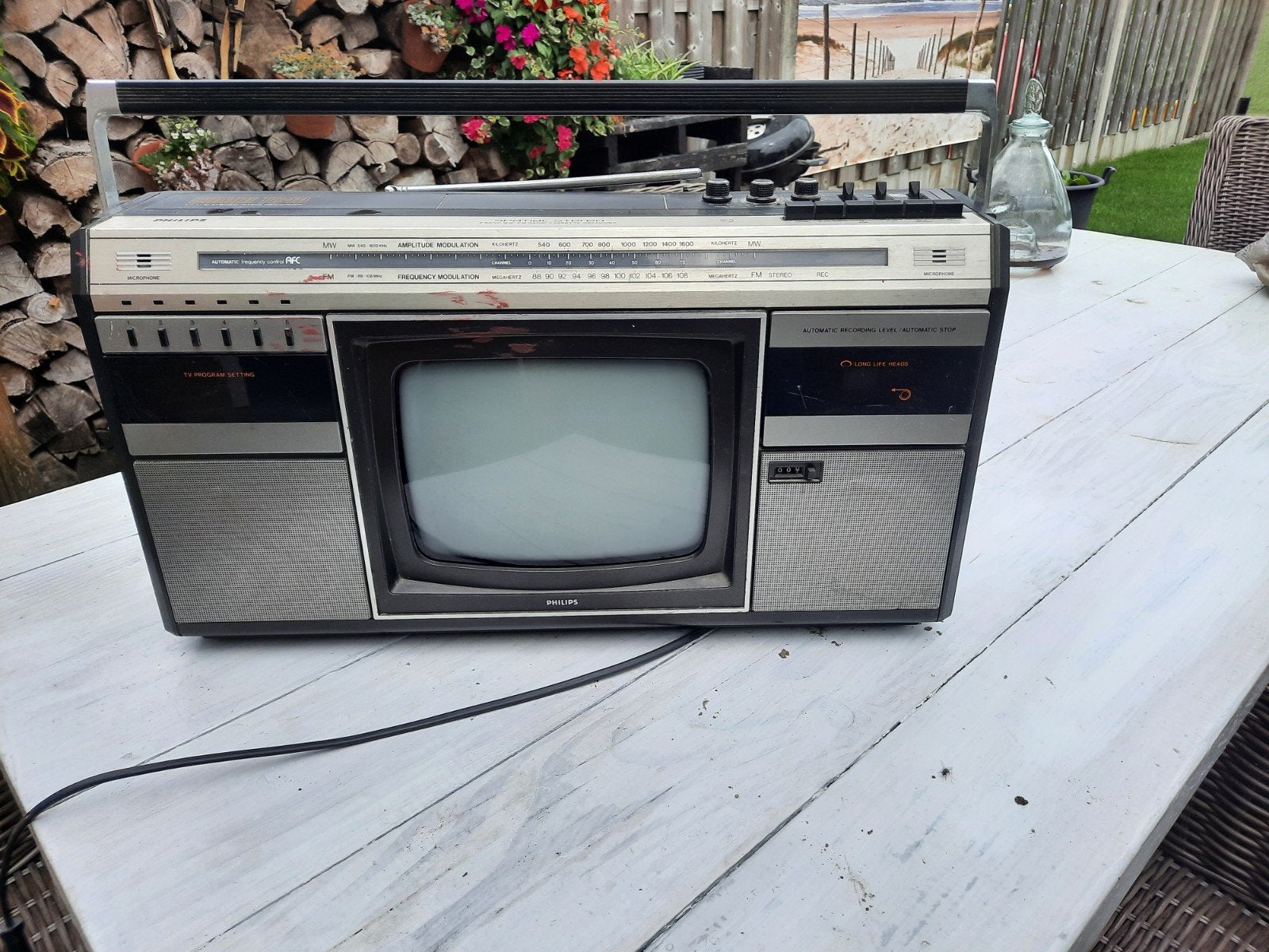 draagbare radio /tv/cassette, Ophalen of Verzenden, Gebruikt