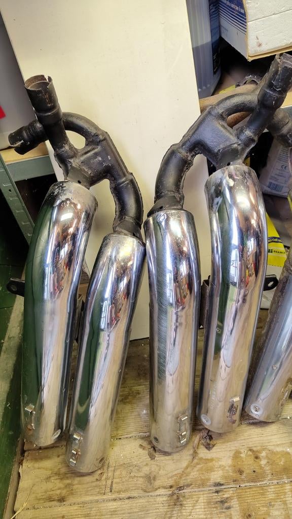 Honda super magna 1987 88 uitlaat set zeer netjes, Motoren, Onderdelen | Honda, Ophalen of Verzenden, Gebruikt