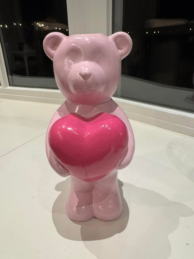 Vaas beer roze hart - NIEUW, Ophalen, Overige materialen, Overige kleuren, Nieuw