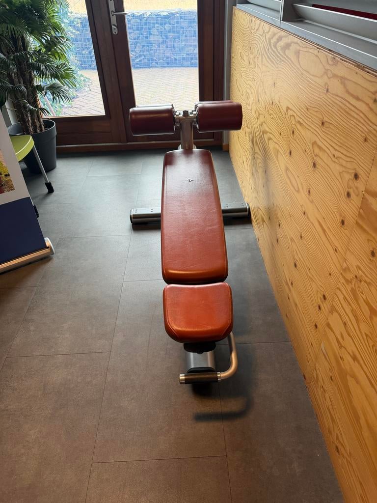 Life Fitness Buikspierbank / Decline Bankje, Sport en Fitness, Fitnessmaterialen, Ophalen, Gebruikt, Buik, Fitnessbank