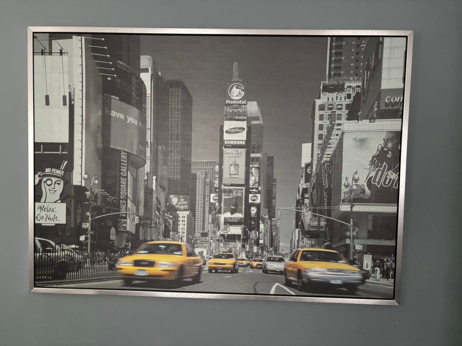 Schilderij New York groot van Ikea, Ophalen, Zo goed als nieuw, 125 cm of meer, Schilderij
