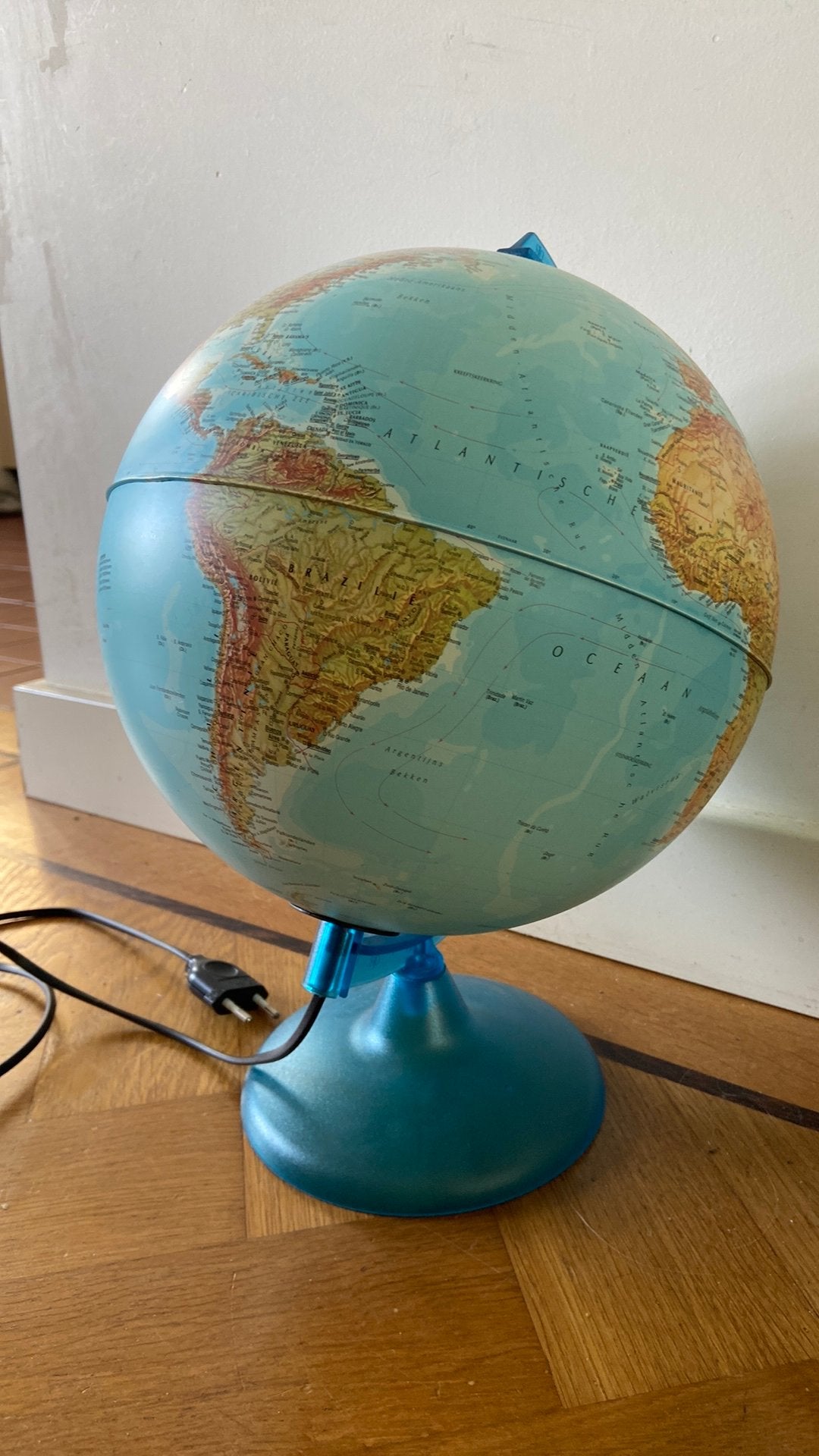 Globe lamp, wereldbol, Ophalen of Verzenden, Zo goed als nieuw