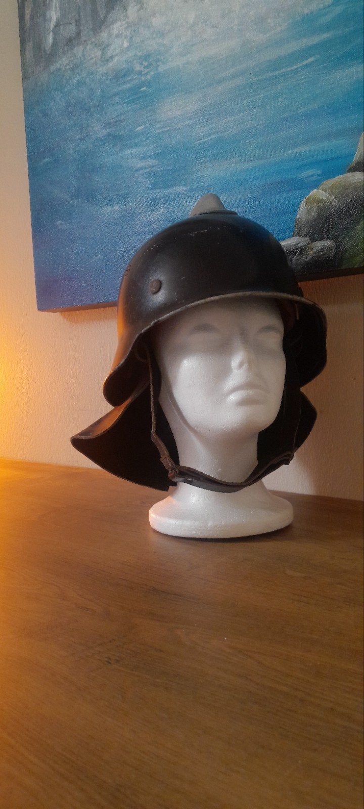 Duitse Brandweerpolitie helm (Orgineel), Verzamelen, Militaria | Algemeen, Ophalen, Overige soorten, Duitsland, Helm of Baret