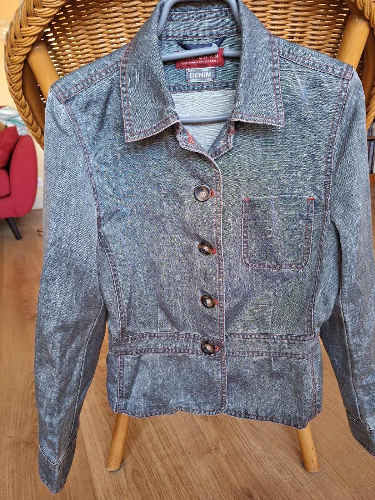 Prachtig dames colbertje maat 36 merk THE BARN, Ophalen of Verzenden, Zo goed als nieuw, Maat 36 (S), Blauw