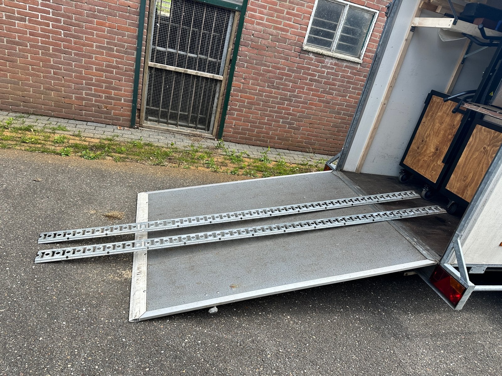 Spanbanden rail 2x3 meter plus wat kleine stukjes, Auto diversen, Ophalen, Gebruikt
