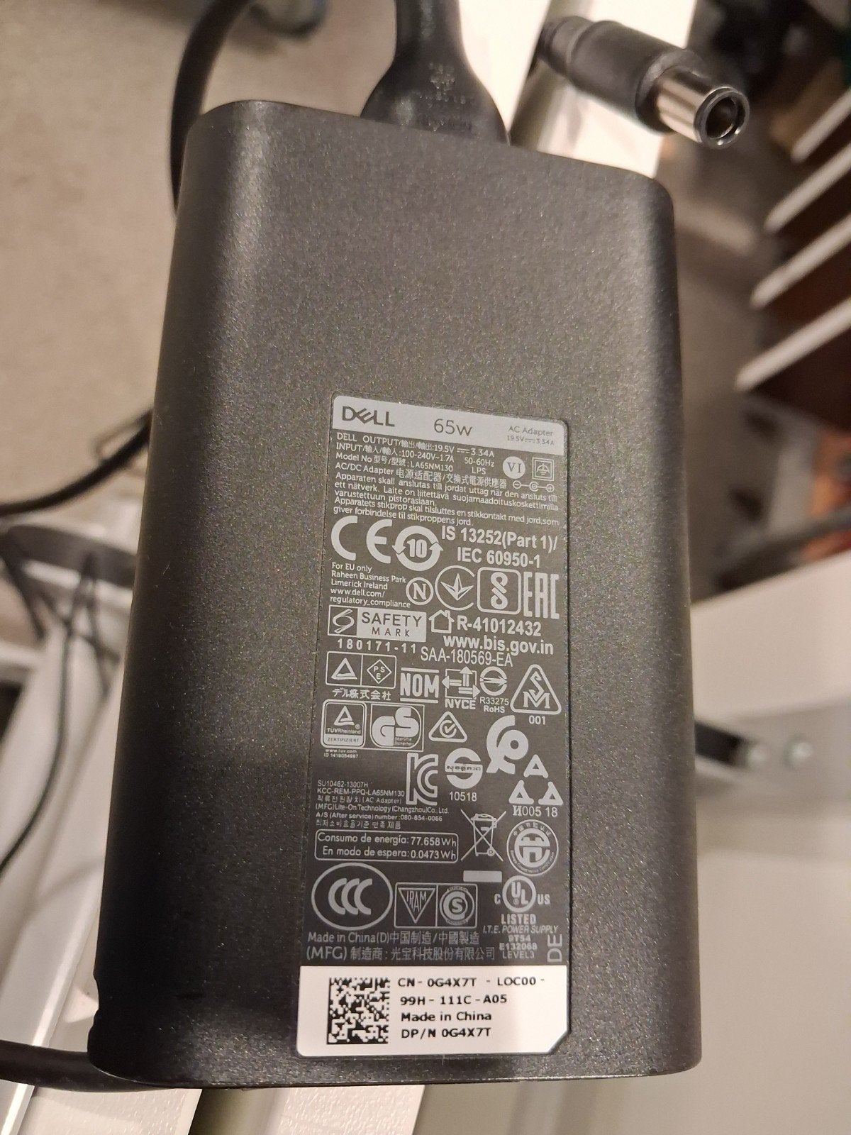 Dell 65W Laptop Oplader - Origineel en Betrouwbaar, Computers en Software, Ophalen of Verzenden, Gebruikt, Dell