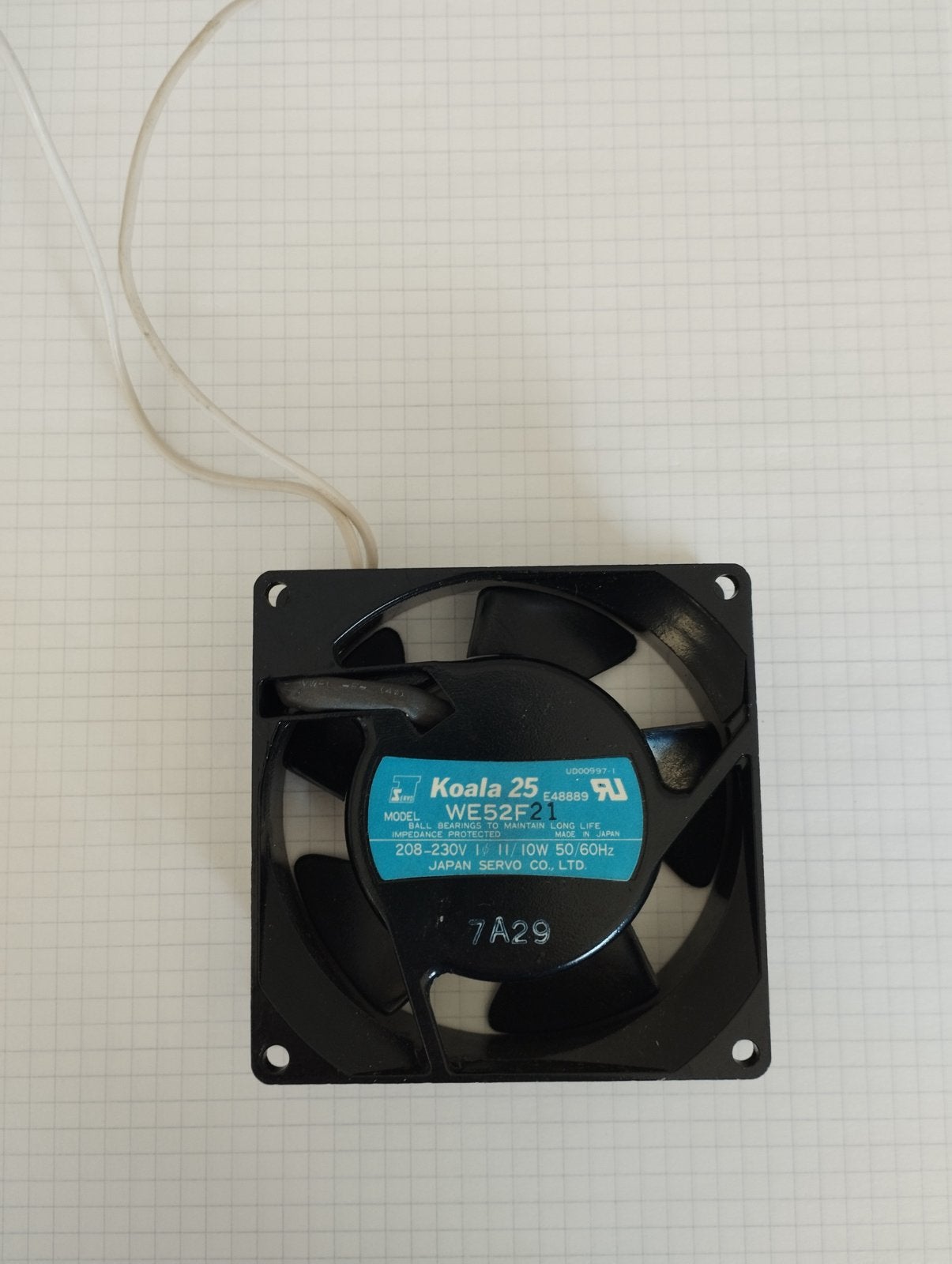 Servo Koala 9225 ventilator 220V 92mm, Doe-het-zelf en Verbouw, Ventilator, Ophalen of Verzenden, Zo goed als nieuw, NA