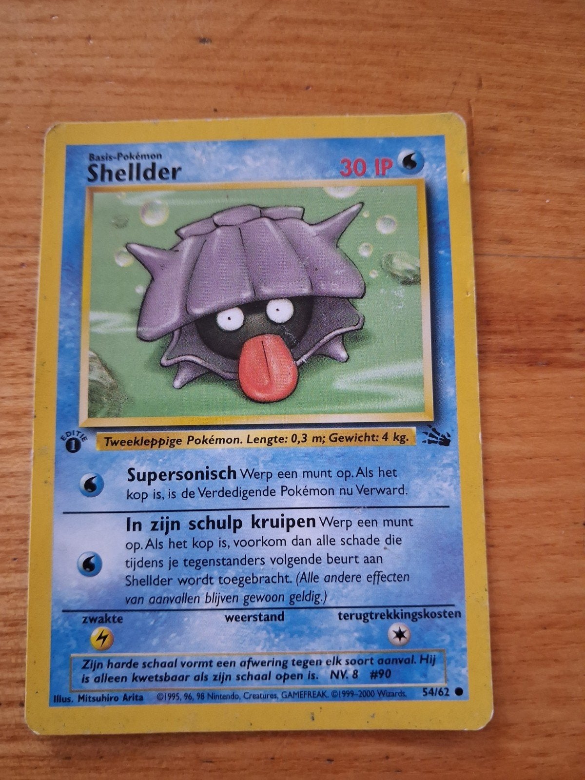 Pokémon Kaart - Shellder (Basis-Pokémon), Ophalen of Verzenden, Gebruikt, Losse kaart