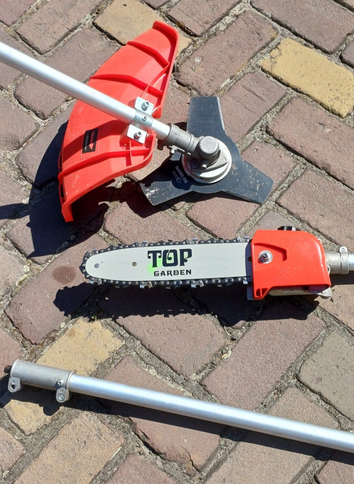 Top Garden Kettingzaag, Grasmaaier en Verlengstuk, Benzine, Zo goed als nieuw, 30 tot 50 cm, Top Garden
