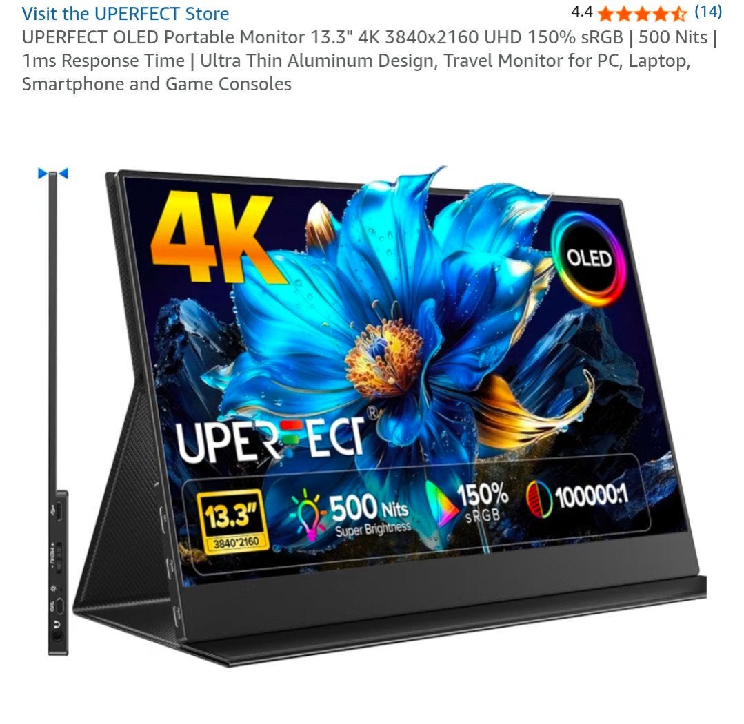 8 UPERFECT MONITOREN, Computers en Software, Monitoren, Gaming, Ingebouwde speakers, 3 tot 5 ms, UPERFECT