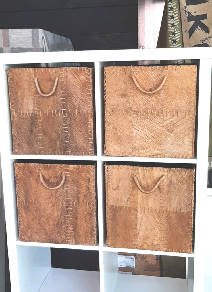 4 Kottebo manden voor ikea kallax Vakkenkast, Huis en Inrichting, Ophalen, Rechthoekig, Riet