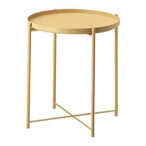 IKEA GLADOM salontafel met dienblad, Ophalen, 50 – 75, Minder dan 50 cm, Rond