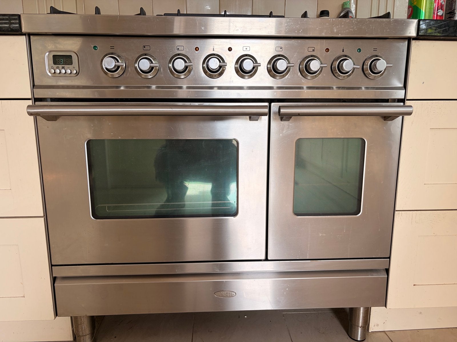 Boretti Fornuis met Dubbele Oven en Gasfornuis, Witgoed en Apparatuur, Ophalen, Gebruikt, 60 cm of meer, Grill