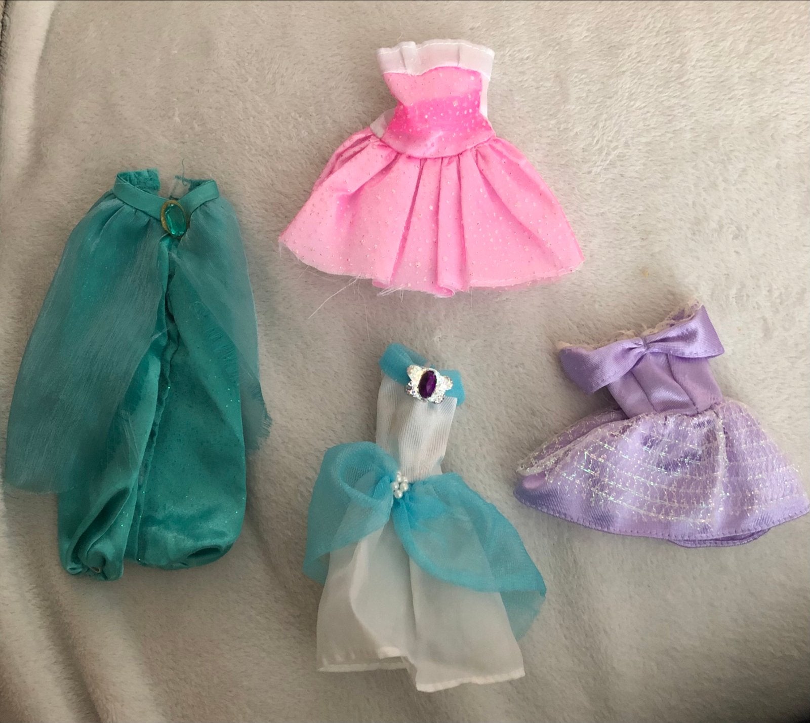 Prachtige prinsessenjurken set voor Barbiepoppen, Kinderen en Baby's, Ophalen of Verzenden, Gebruikt, Barbie