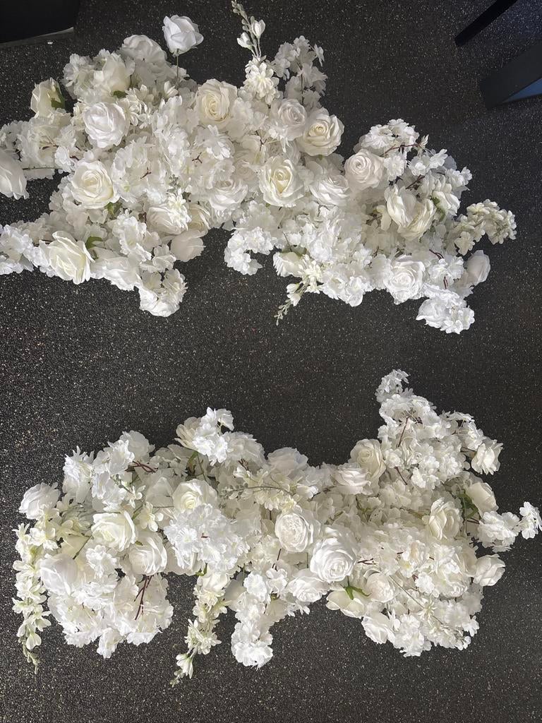 Witte kunstbloemen, 2 stuks, Huis en Inrichting, Woonaccessoires | Kunstplanten en Kunstbloemen, Ophalen, Gebruikt, Binnen