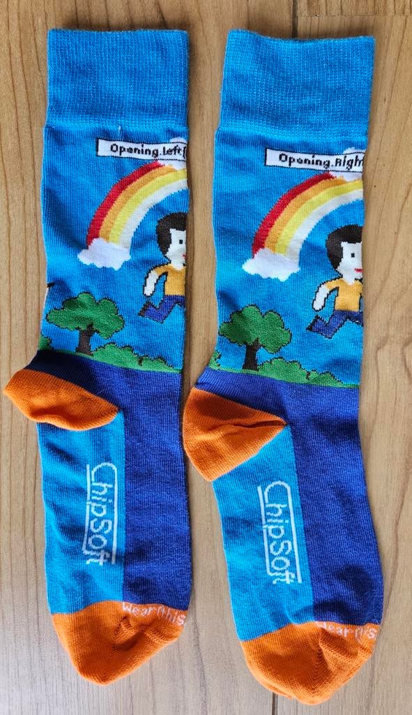 Nieuwe ChipSoft regenboog sokken - Opening Left/Right, Blauw, ChipSoft, Nieuw, Overige maten