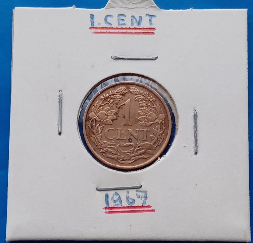 1 cent 1967 Nederlandse Antillen - Juliana, Verzenden, Koningin Juliana, 1 cent, Losse munt