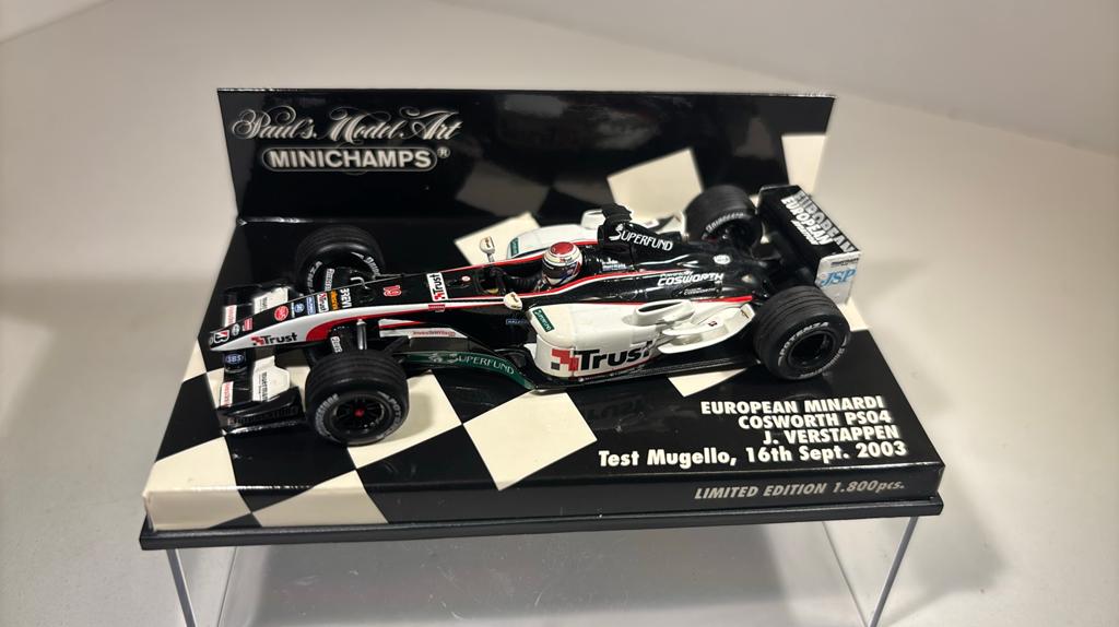 F1 minardi cosworth ps04 j. Verstappen 2003 minichamps 1.43, Auto, Ophalen of Verzenden, MiniChamps, A