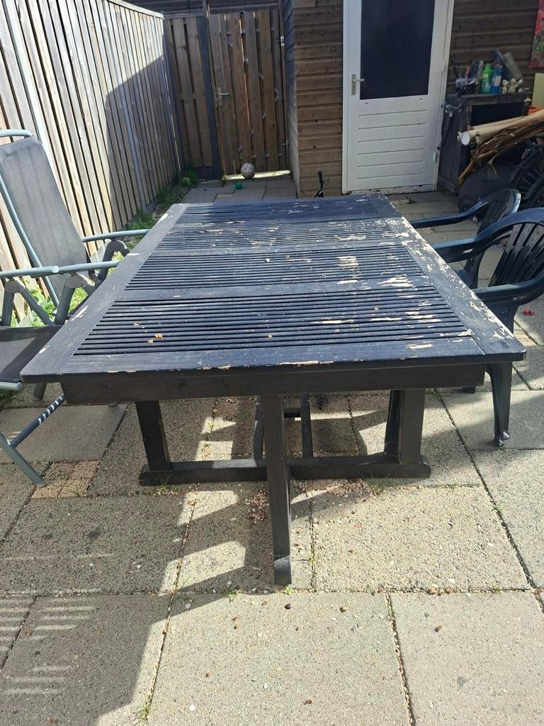 Hard hout Tuintafel gratis ophalen, Ophalen of Verzenden, Gebruikt, Rechthoekig, Hout