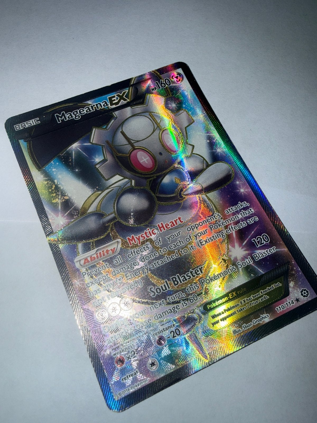 Magearna EX Pokémon kaart - Holo Foil, Ophalen of Verzenden, Gebruikt, Losse kaart, Foil