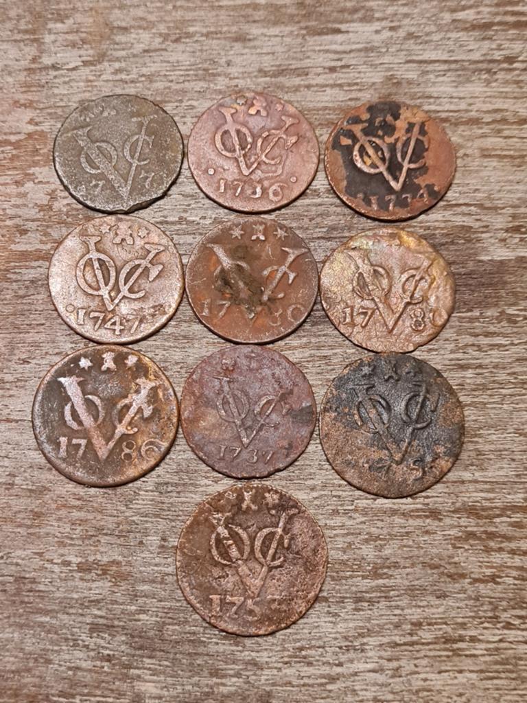 Set VOC-duiten (#5) 10x Zeeland, Ophalen of Verzenden, Vóór koninkrijk, Overige waardes