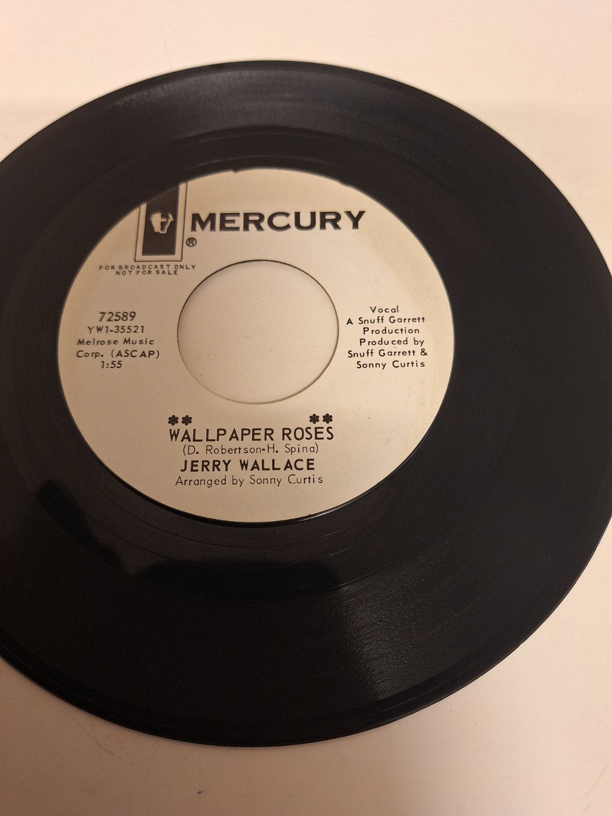 Jerry Wallace - Wallpaper Roses, 1966. DEMO., Cd's en Dvd's, Vinyl | Pop, Verzenden, 7 inch, Pop