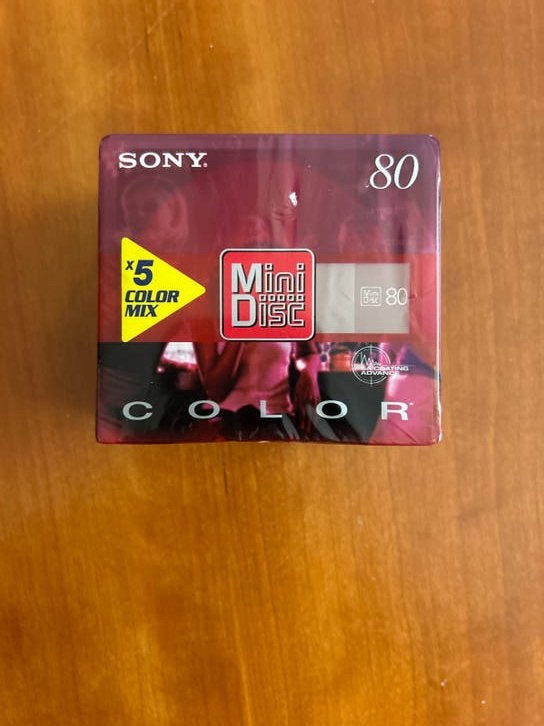 Nieuwe Sony MiniDisc 80 min - 5 Color Mix (verzegeld), Ophalen of Verzenden, Minidisc-recorder