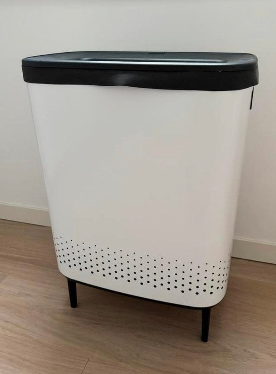 Brabantia Bo Hi Wasbox 2 x 45 L - Wit, Ophalen, Kunststof, Nieuw, 40 liter of meer