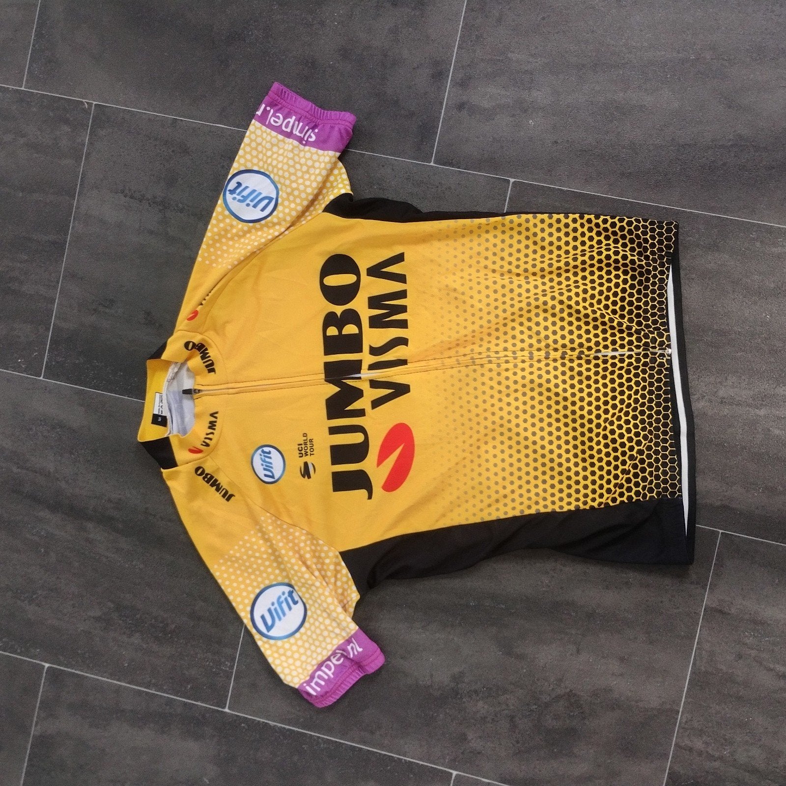 Jumbo Visma Wielershirt maat m, Ophalen of Verzenden, Zo goed als nieuw, Helm