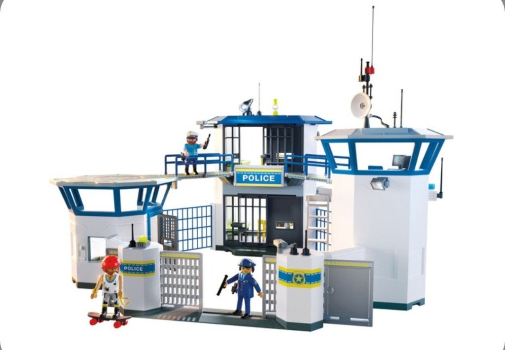 Playmobil Politie Set: Bureau, Auto, Bus, Boot & Poppetjes, Kinderen en Baby's, Speelgoed | Houten speelgoed, Ophalen, Gebruikt