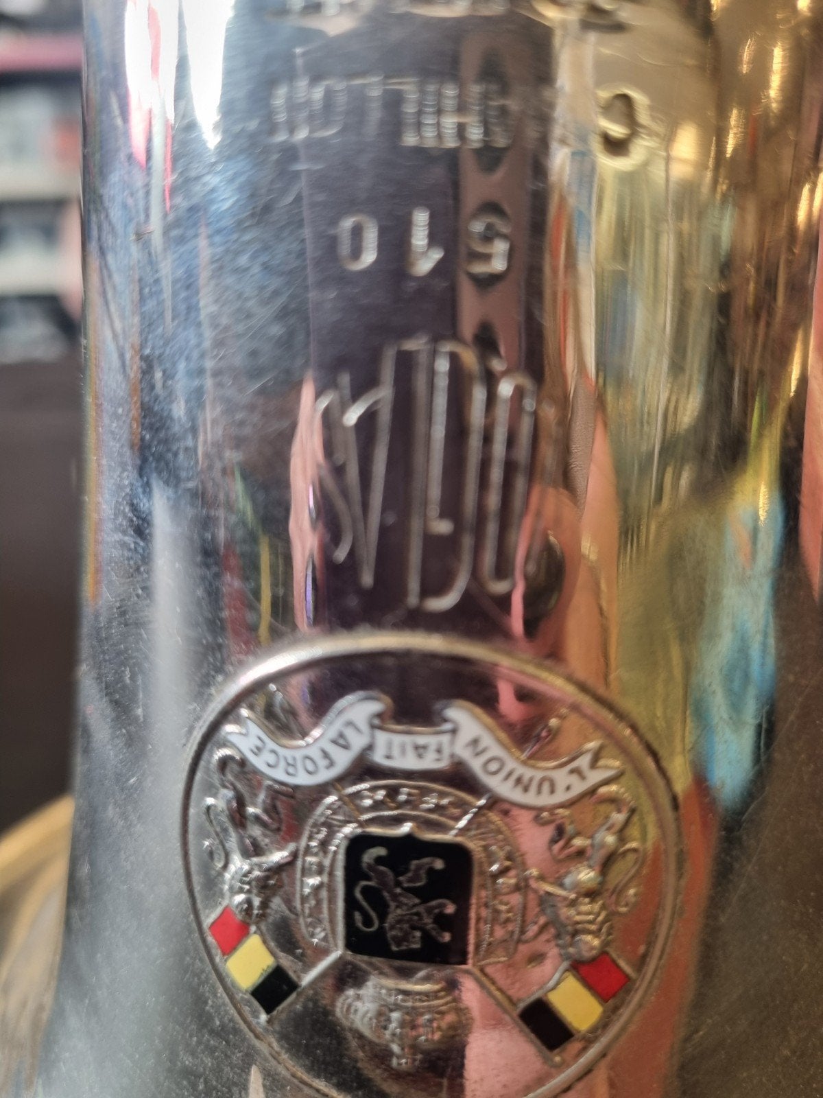 Vintage O.G.A.S. 510 Bariton/Euphonium - Verzilverd, Ophalen of Verzenden, Gebruikt, Koperblazer