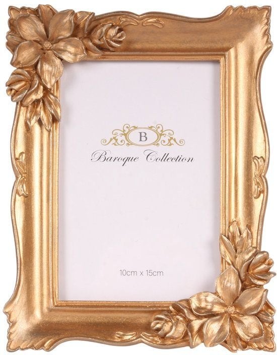 Barokke Fotolijst Goud 10x15 cm - Resin, Huis en Inrichting, Baroque - Fotolijst - Fotolijst 10 x 15 cm - Goud - Resin - 20.6x15.8x3.2 - Polyresin