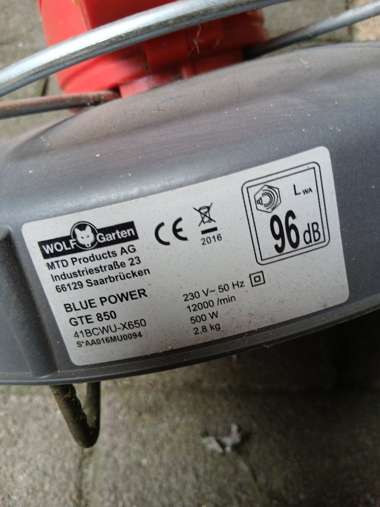 Handgrasmaaier en gazontrimmer, Ophalen, Gebruikt, Elektrisch, Wolf-Garten