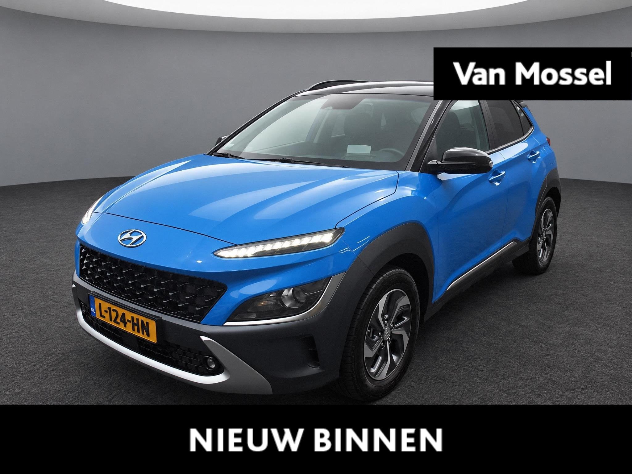 Hyundai Kona 1.6 GDI HEV Fashion | 1e eigenaar | Volledig de, Auto's, Stof, Gebruikt, Euro 6, Blauw