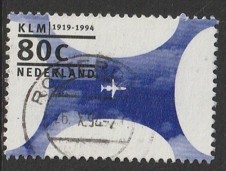 Nederland 1994 1605 Luchtvaart KLM, Gest Rotterdam, Ophalen of Verzenden, Na 1940, Gestempeld