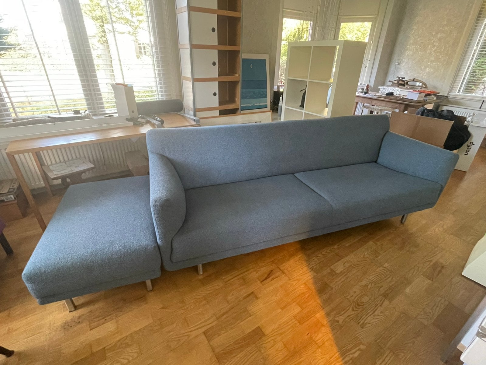IJcoon Rolls 4-zits bank met hocker, Ophalen, Gebruikt, 75 tot 100 cm, Rechte bank