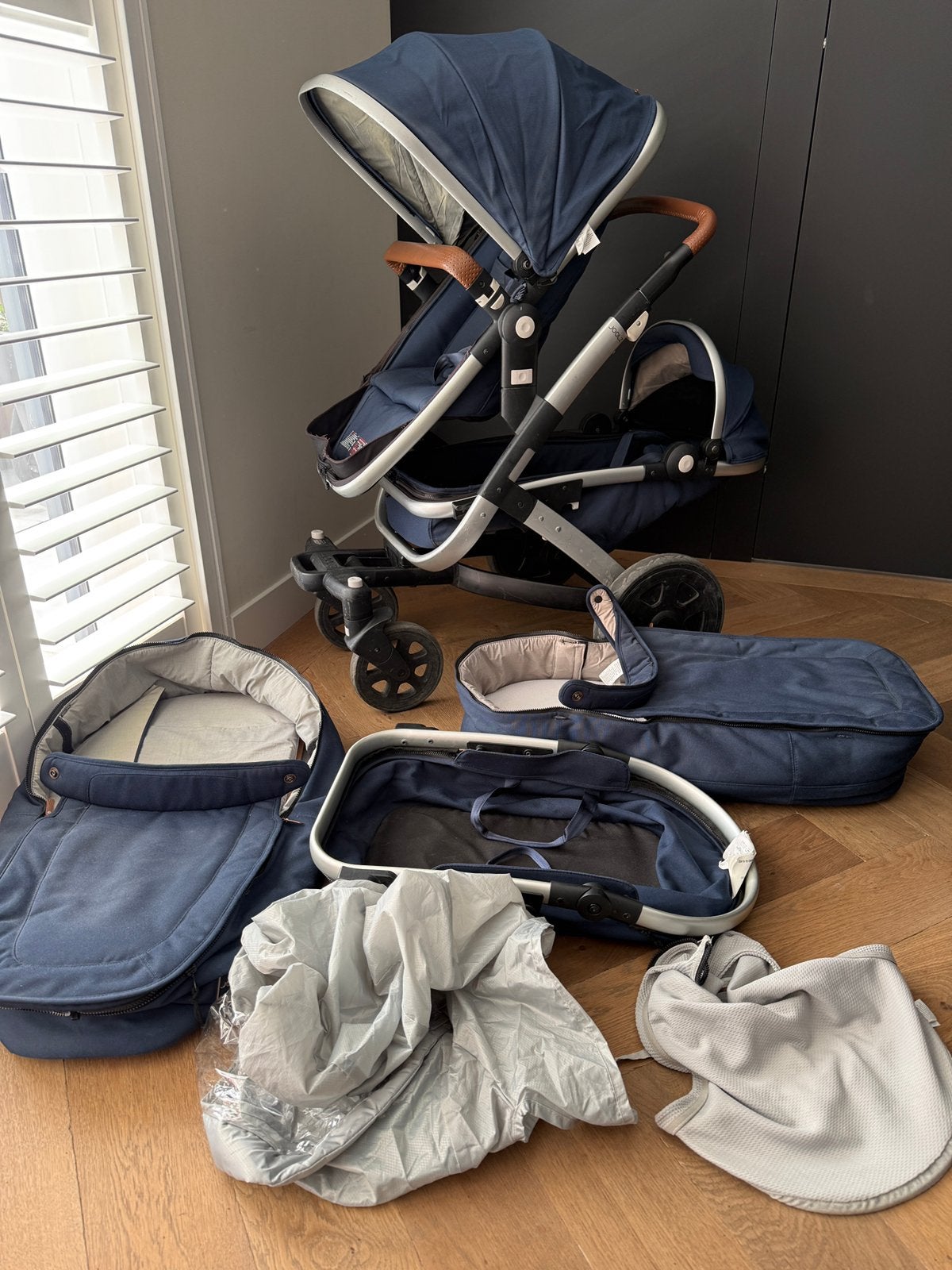 Joolz Geo2 tweeling kinderwagen Parrot Blue, Duowagen, Zo goed als nieuw, Combiwagen, Ophalen