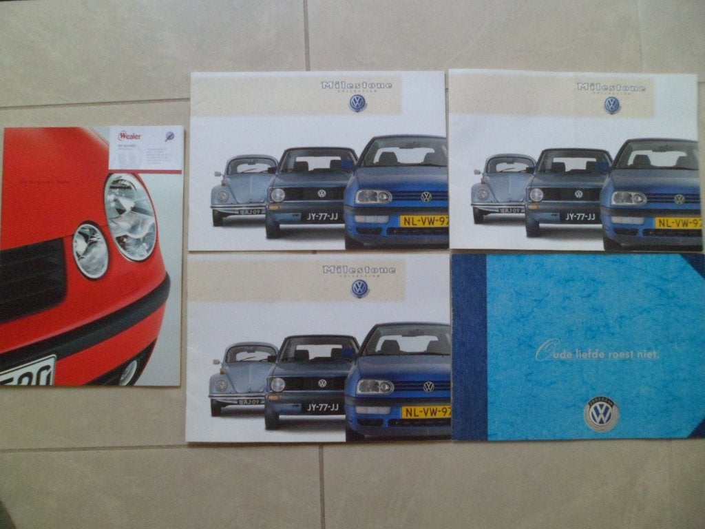 Volkswagen VW brochures folders Golf 3 Vento Polo Milestone, Ophalen of Verzenden, Gelezen, Volkswagen