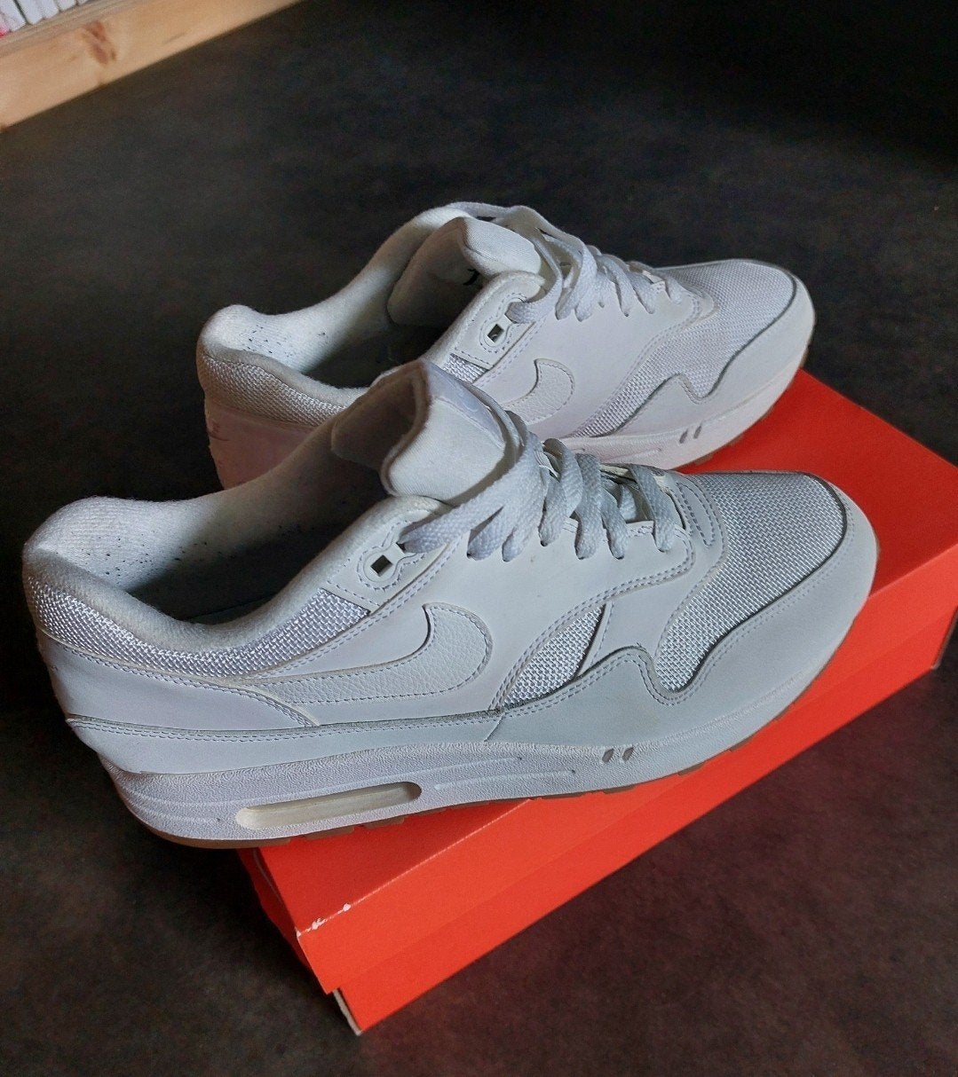 Nike Air Max 1 White Gum 42,5, Nike air max, Wit, Ophalen of Verzenden, Sneakers of Gympen