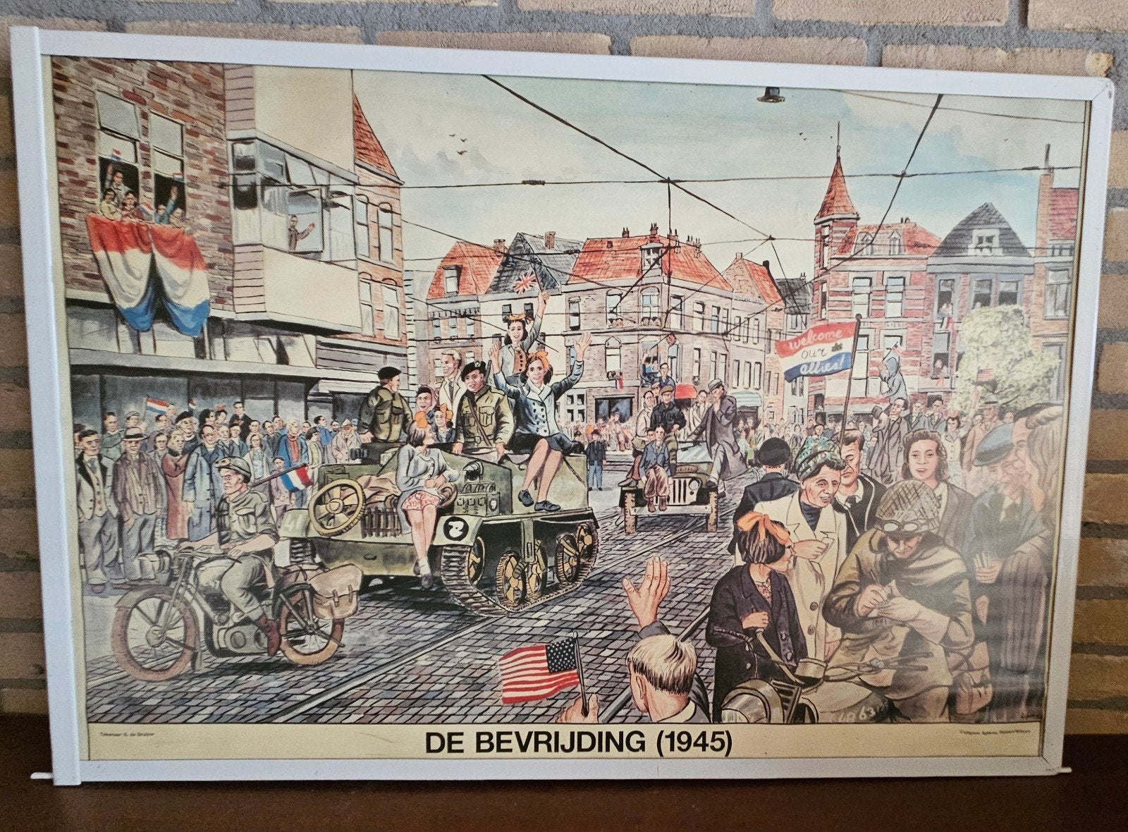 schoolplaat bevrijding 1945, Ophalen