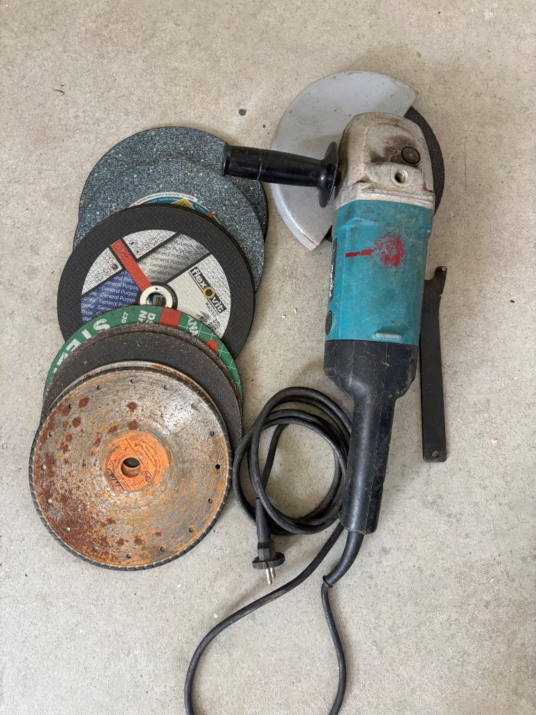 Makita haakse slijper, Ophalen, Gebruikt, Haakse slijper, Makita