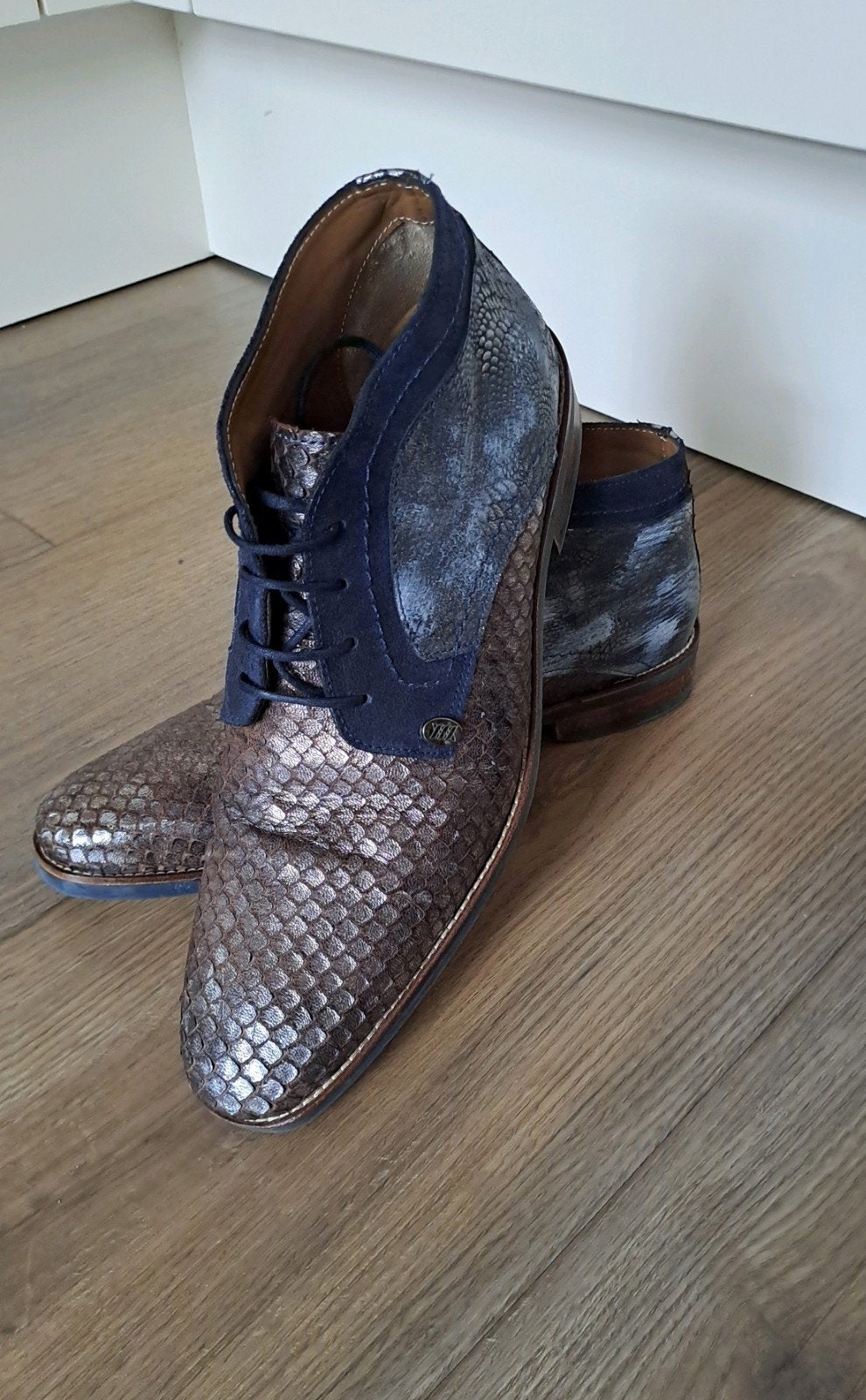 Nieuwe handgemaakte Paulo Bellini heren boots, maat 41, Blauw, Nieuw, Ophalen of Verzenden, Paulo Bellini