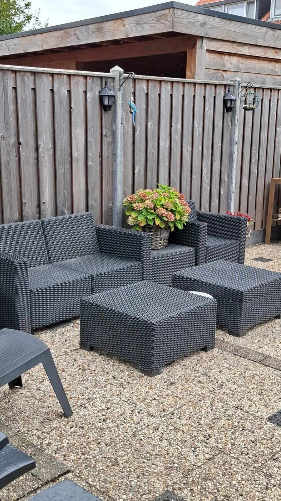 Tuinset van Allibert met kussens, Tuin en Terras, Ophalen, 5 zitplaatsen, Kunststof, Gebruikt
