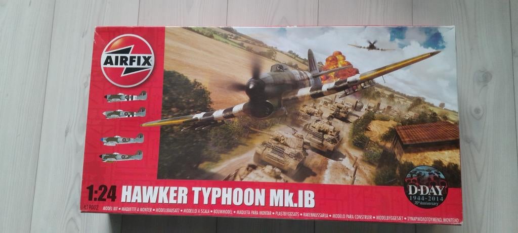 1/24 Hawker Typhoon Mk.1B +update., Hobby en Vrije tijd, Ophalen of Verzenden, Groter dan 1:72, Overige merken