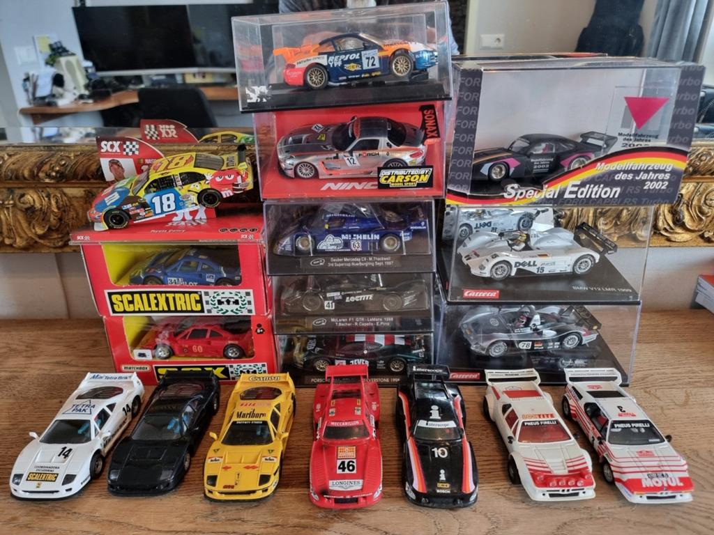 slot-it,scalextric,scx,ninco,Fly, slotcar cars, Ophalen of Verzenden, Zo goed als nieuw, Elektrisch, Overige merken