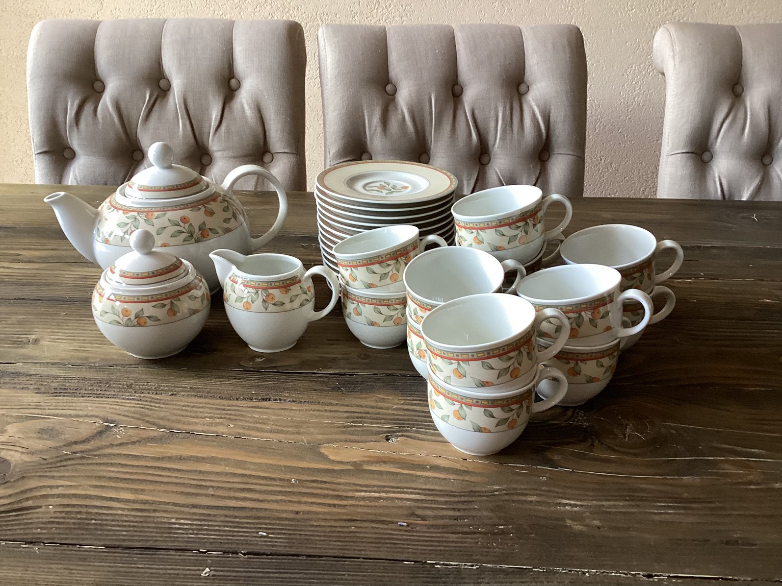 Koffietijd servies Art-design, Huis en Inrichting, Keuken | Servies, Overige merken, Landelijk/Boerenbont, Ophalen of Verzenden