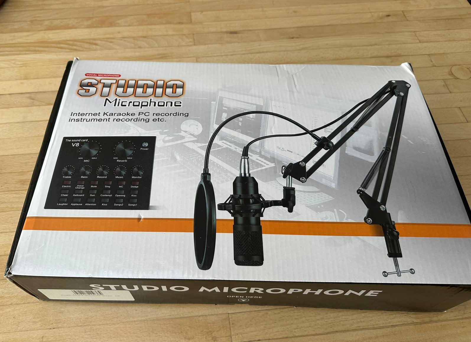 Complete opname studio set met microfoon, Ophalen of Verzenden, Nieuw, Studiomicrofoon